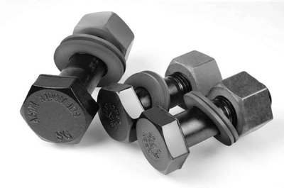 A490 BOLT , BLACK, HDG,ZINC