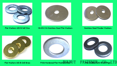 FLAT WASHER,USS,SAE,ZINC, HDG,STAINLESS STEEL, BRASS